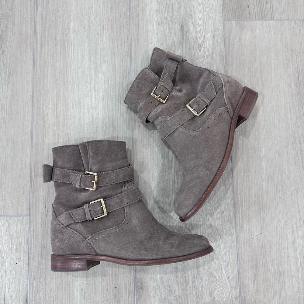 Kate Spade Sabina bootie pull on boots taupe brown size 7.5
